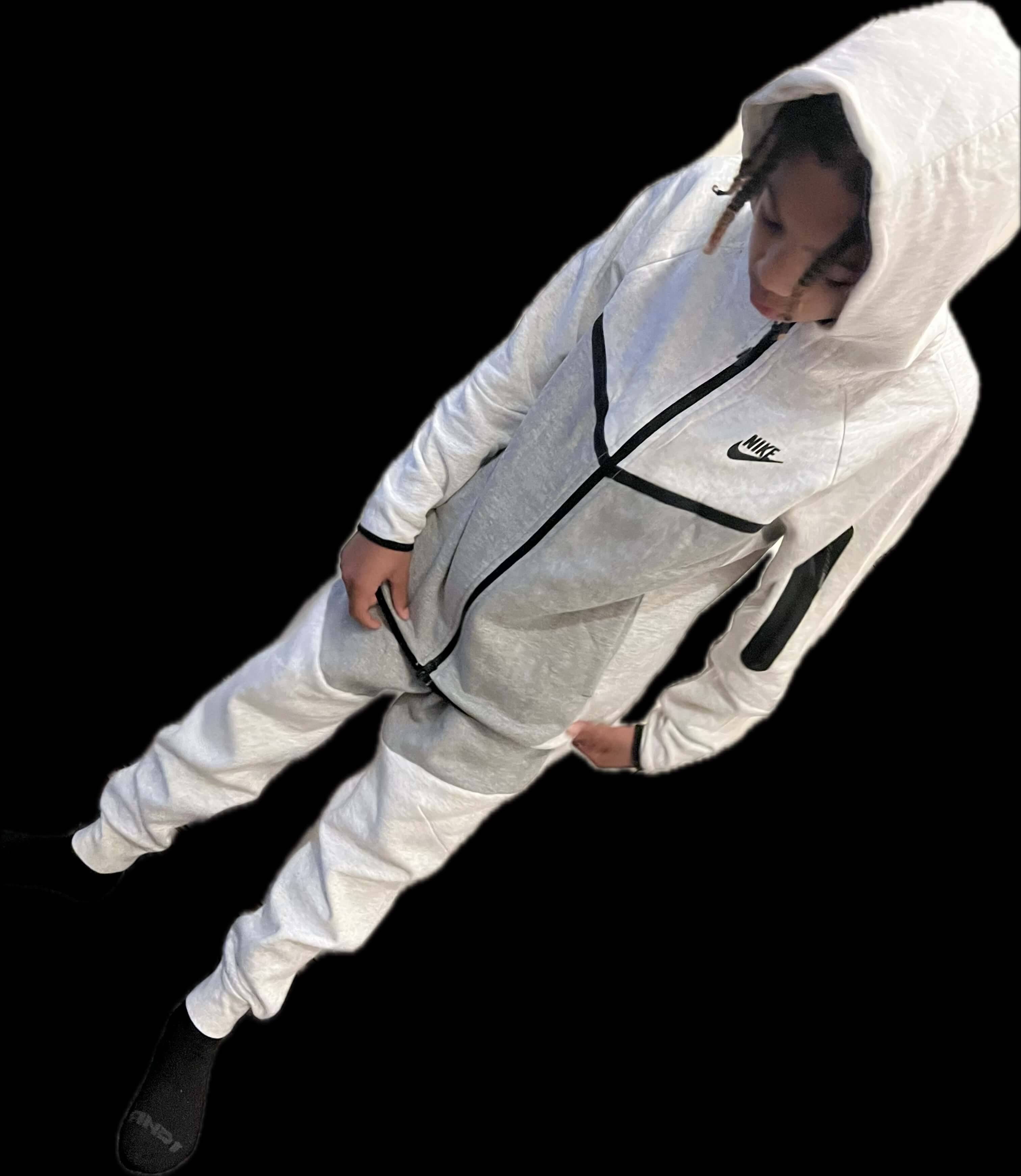 Men’s Tech Lightweight Fleece Sweatsuit, Hoodie Jogger Set, Street Luxe Tracksuit