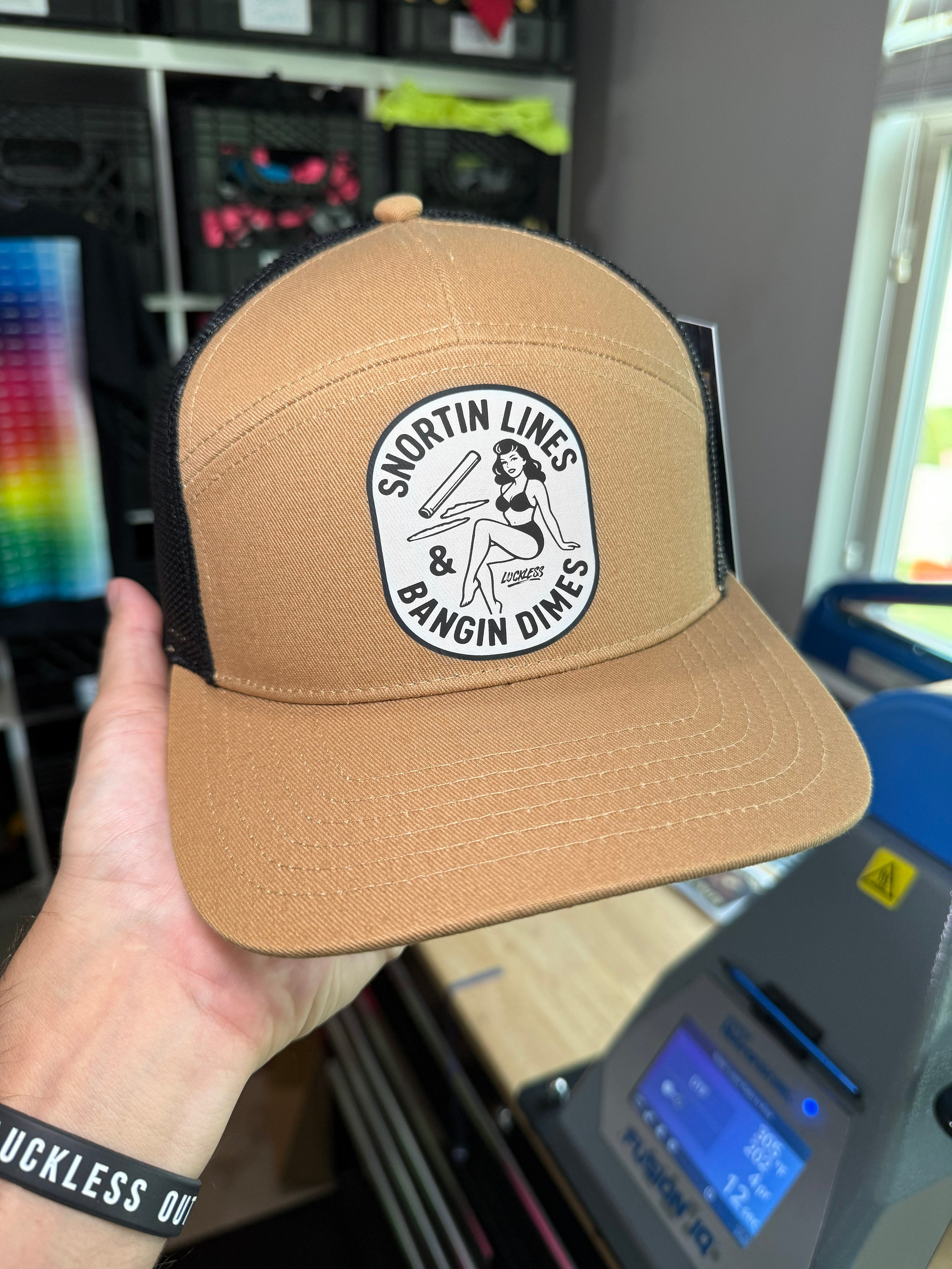 Lines and Dimes 7 Panel Snapback Hat