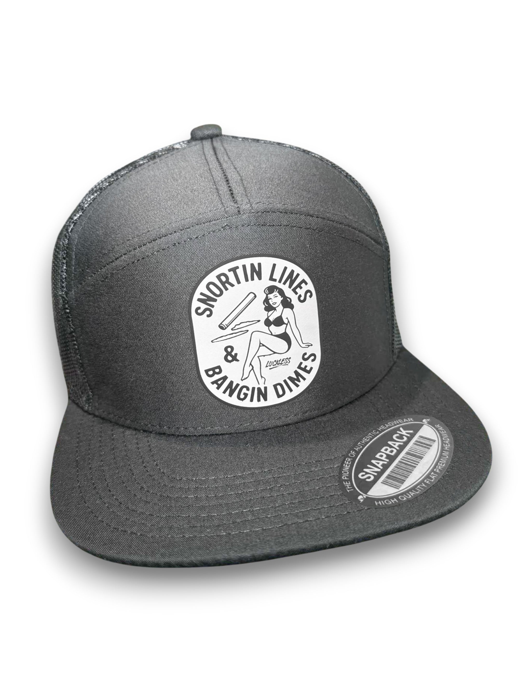 Lines and Dimes 7 Panel Snapback Hat